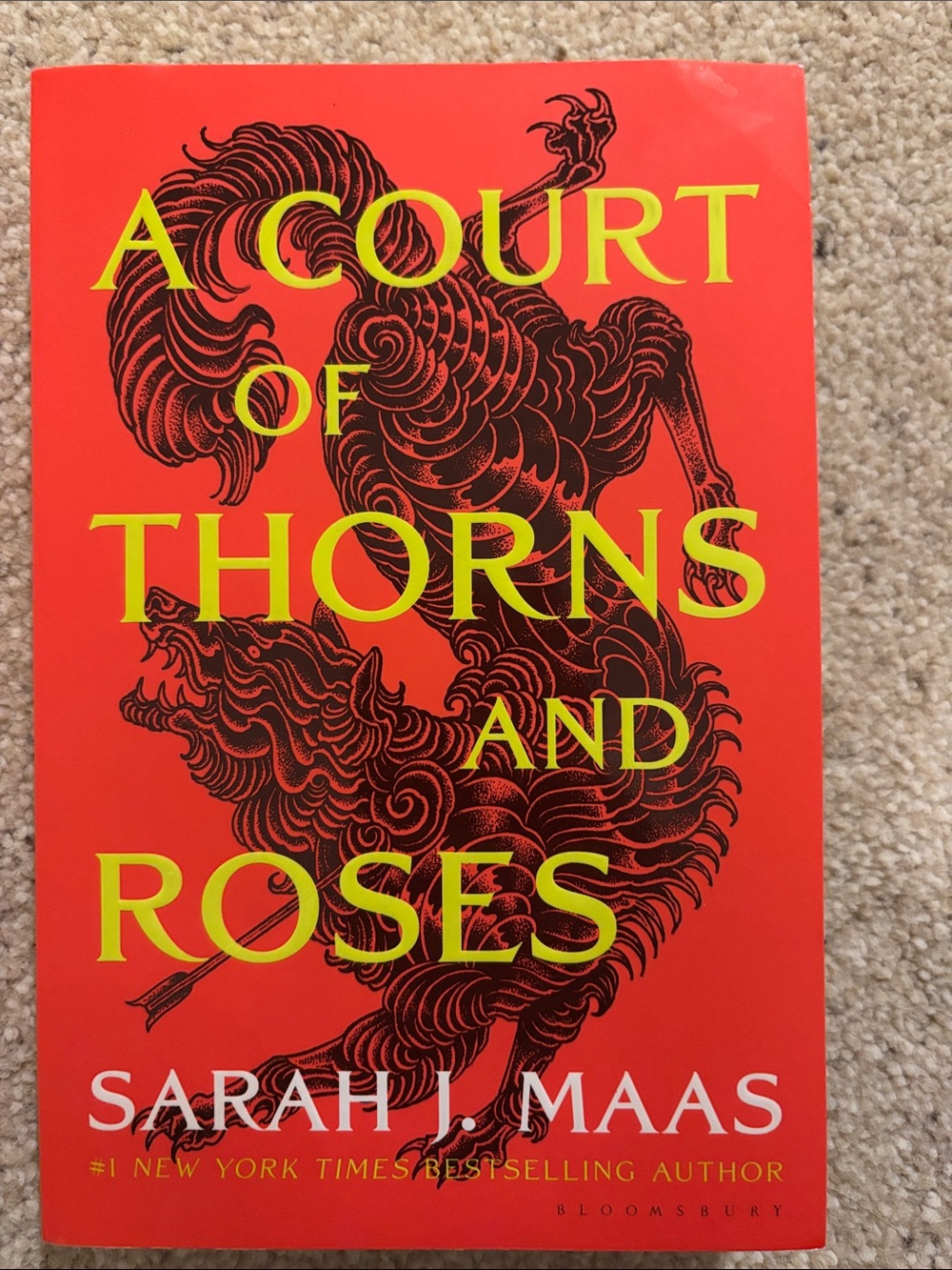A Court of Thorns and Roses by Sarah J. Maas - Red Paperback